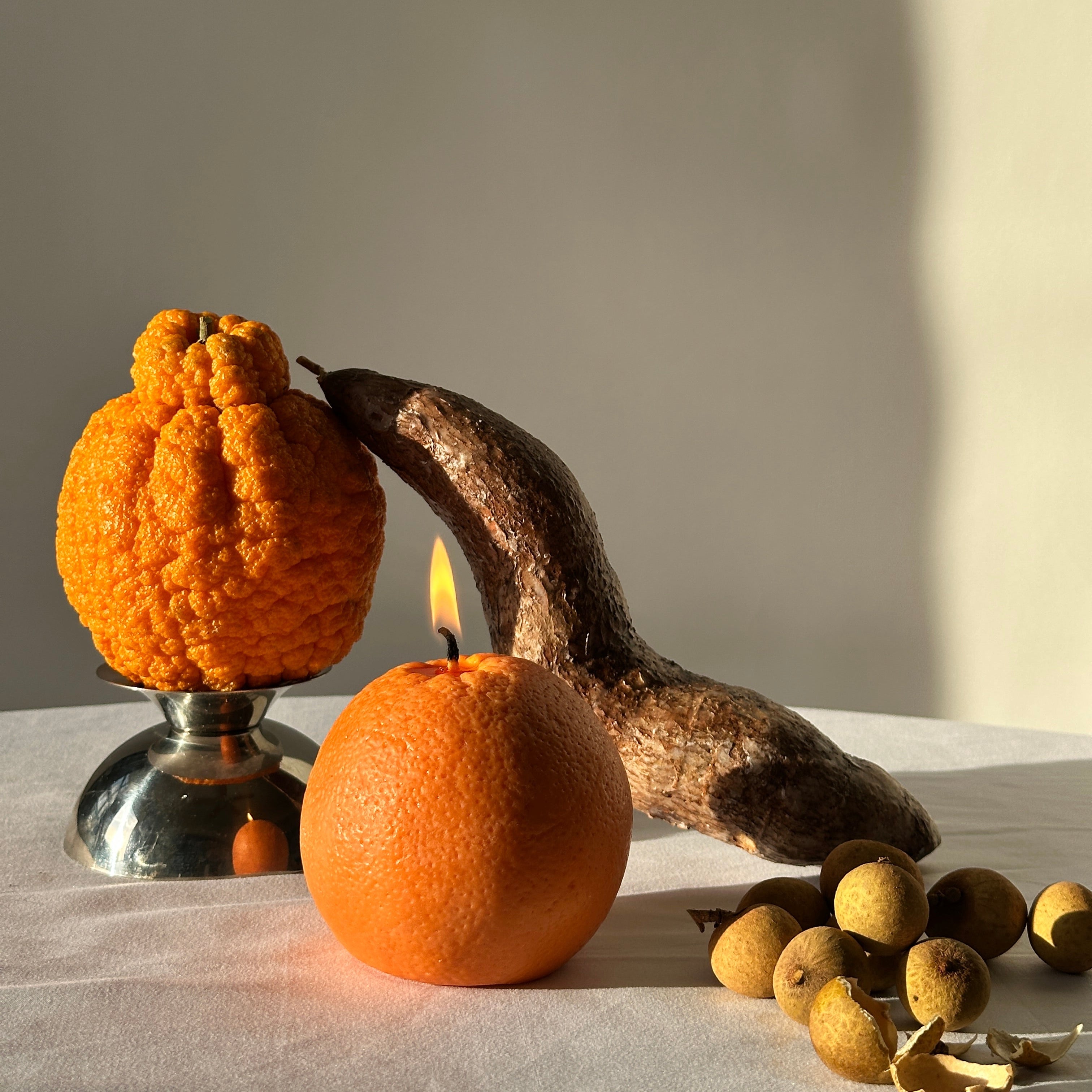 Large Orange Candle-zoom-5