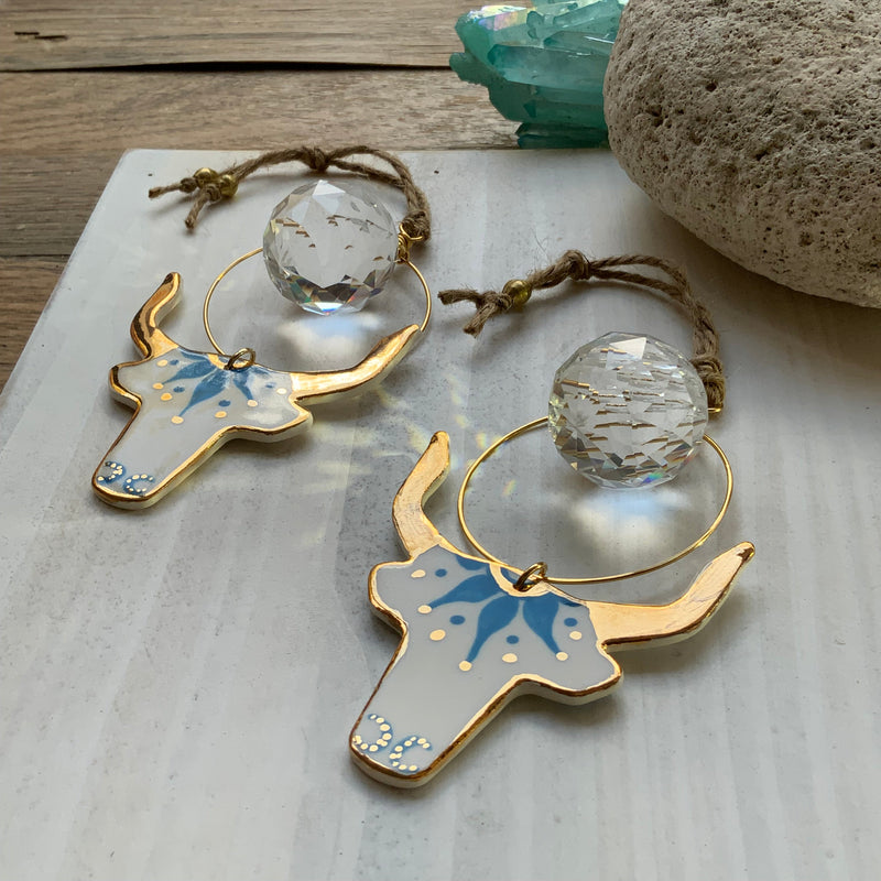 Celestial Longhorn Sun Catcher Ornament-zoom-
