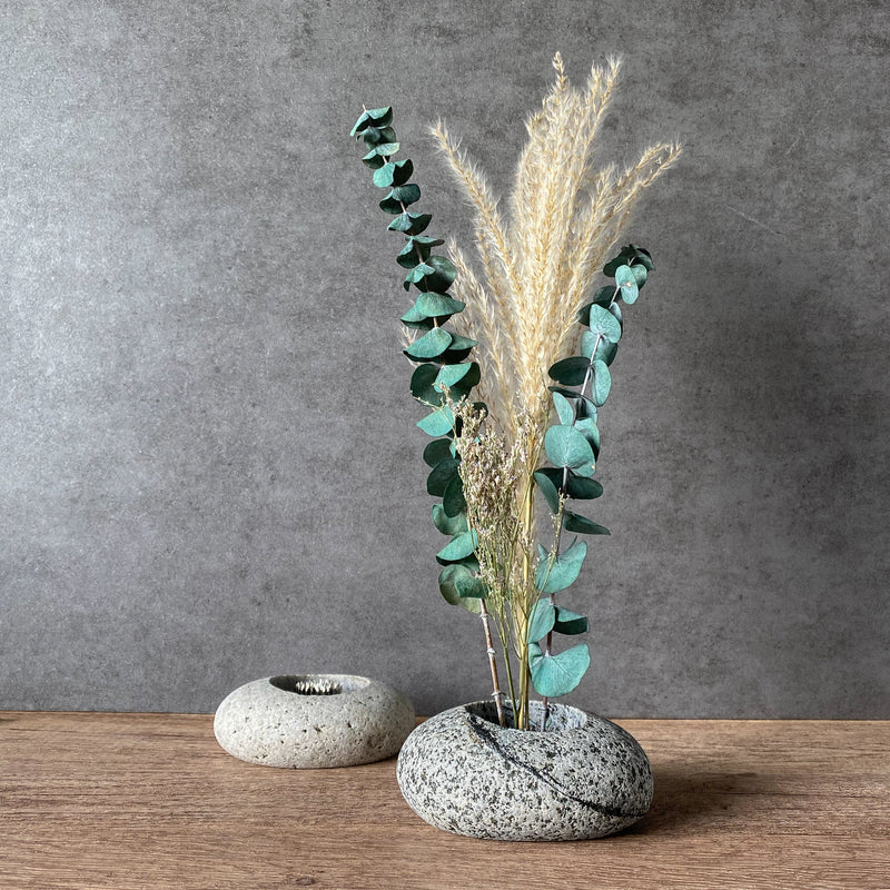 Stone Ikebana Vase-zoom-