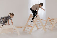 Wooden Arch Climber | Rocker & Tunnel Play Gym - Aware House