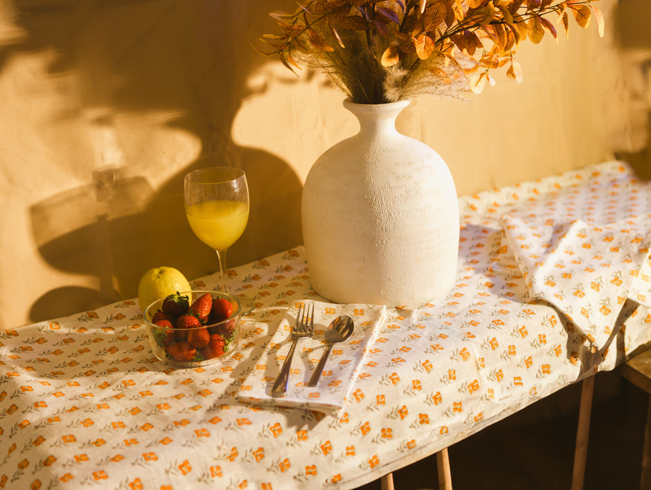 Bagh Hand-Printed Linen Table Runner