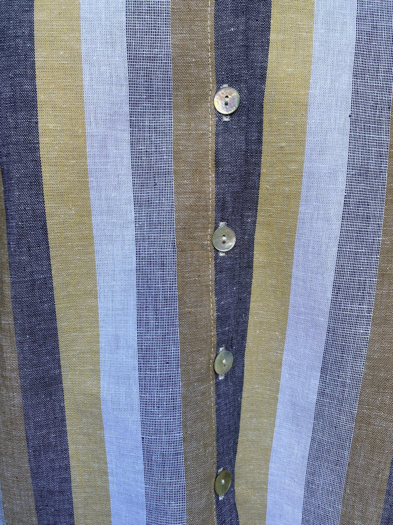 Penelope Dress in Linen Stripe-zoom-