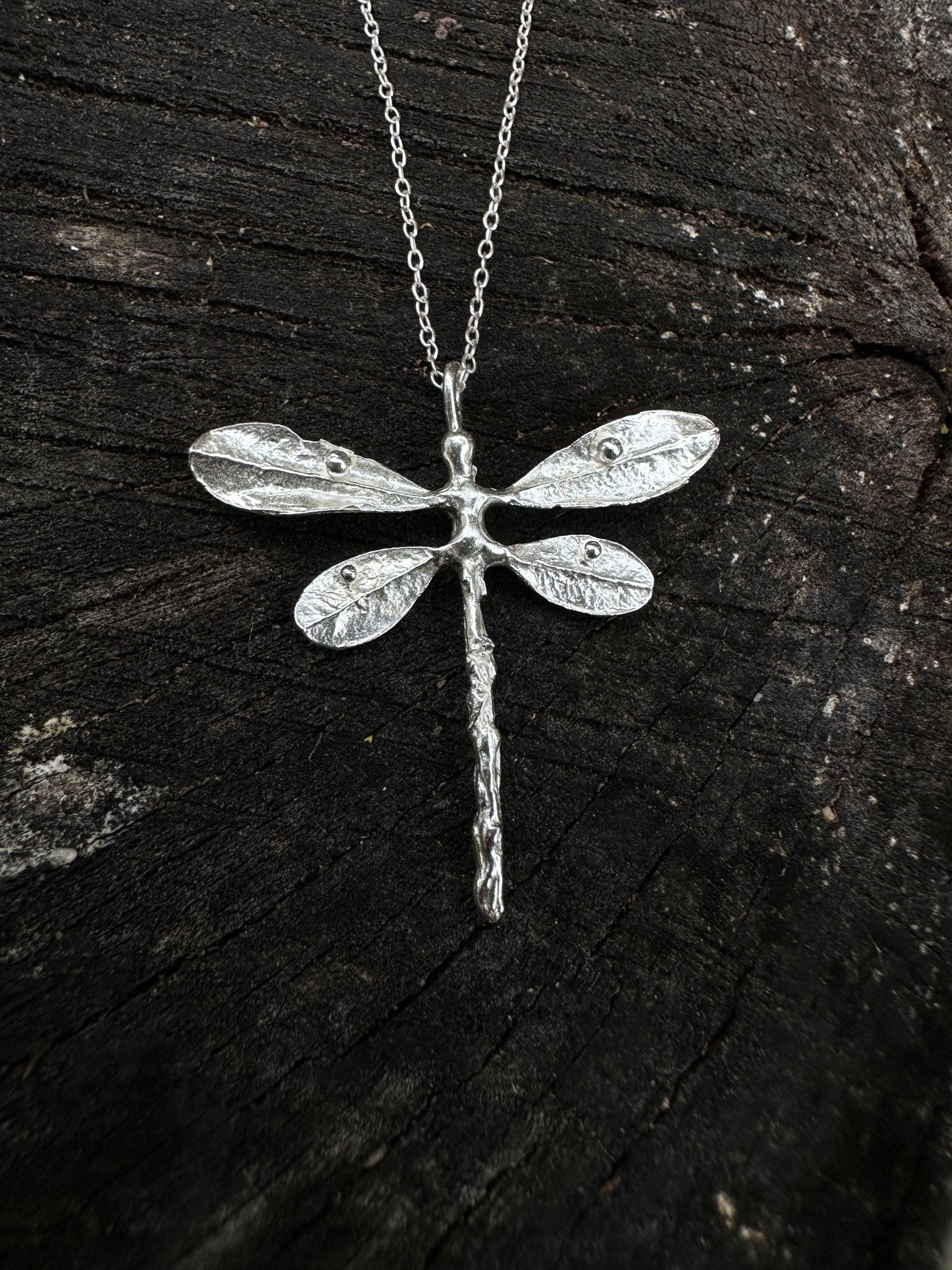 Dragonfly Necklace | Recycled Sterling Silver - Aware House