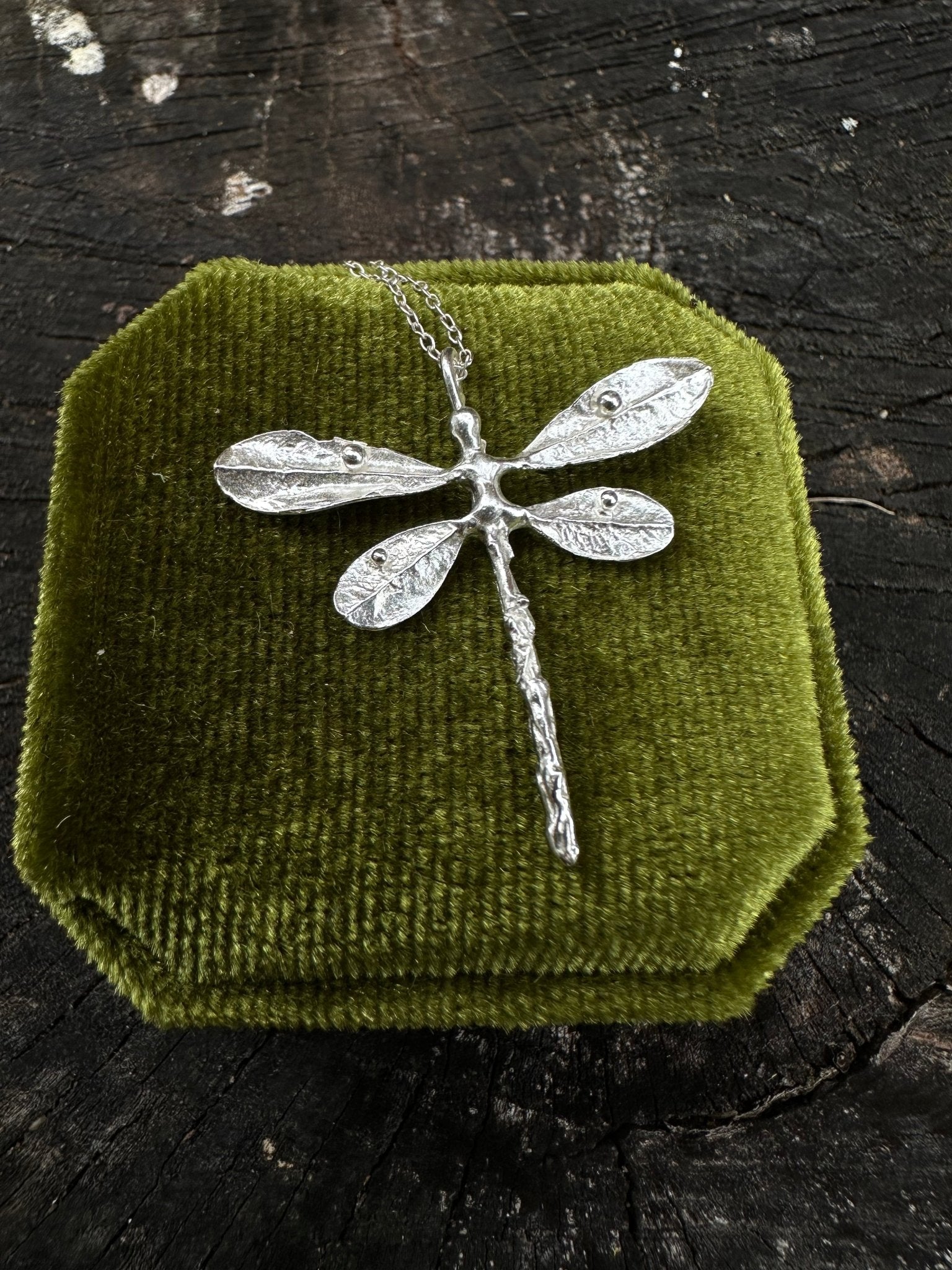 Dragonfly Necklace | Recycled Sterling Silver - Aware House