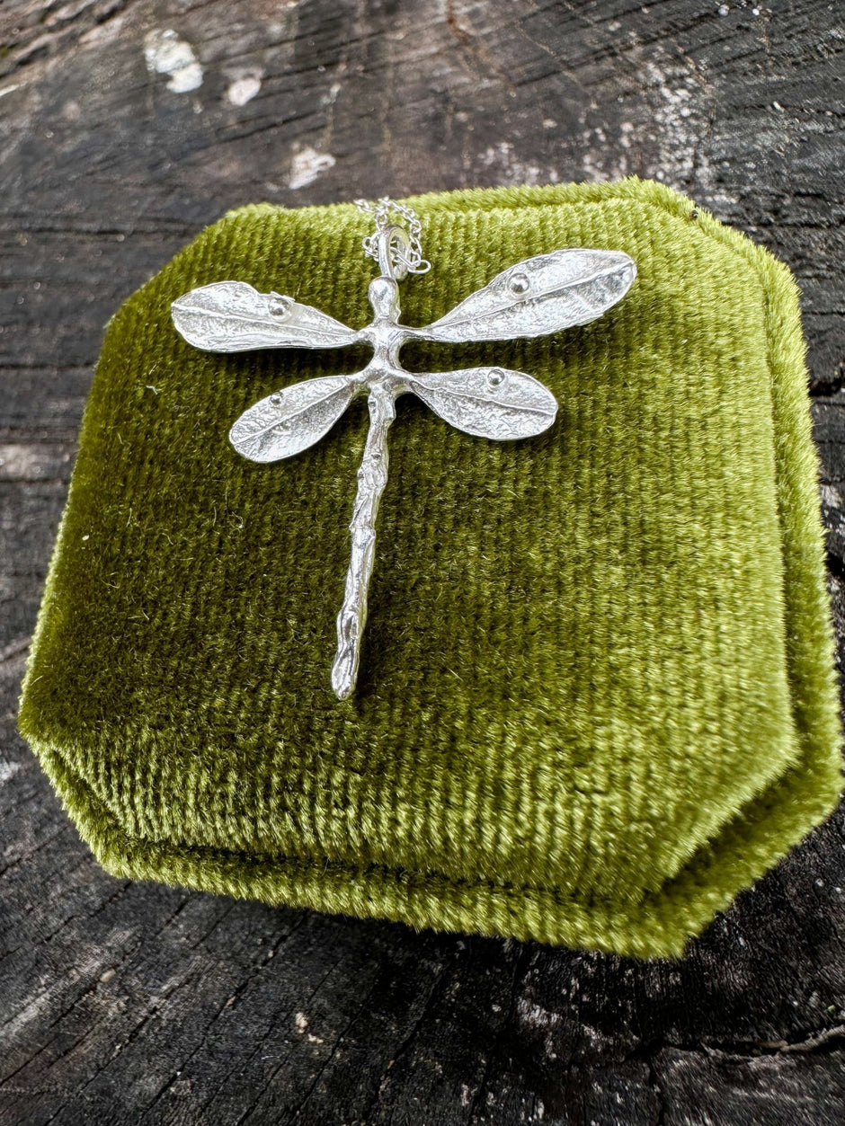 Dragonfly Necklace | Recycled Sterling Silver - Aware House