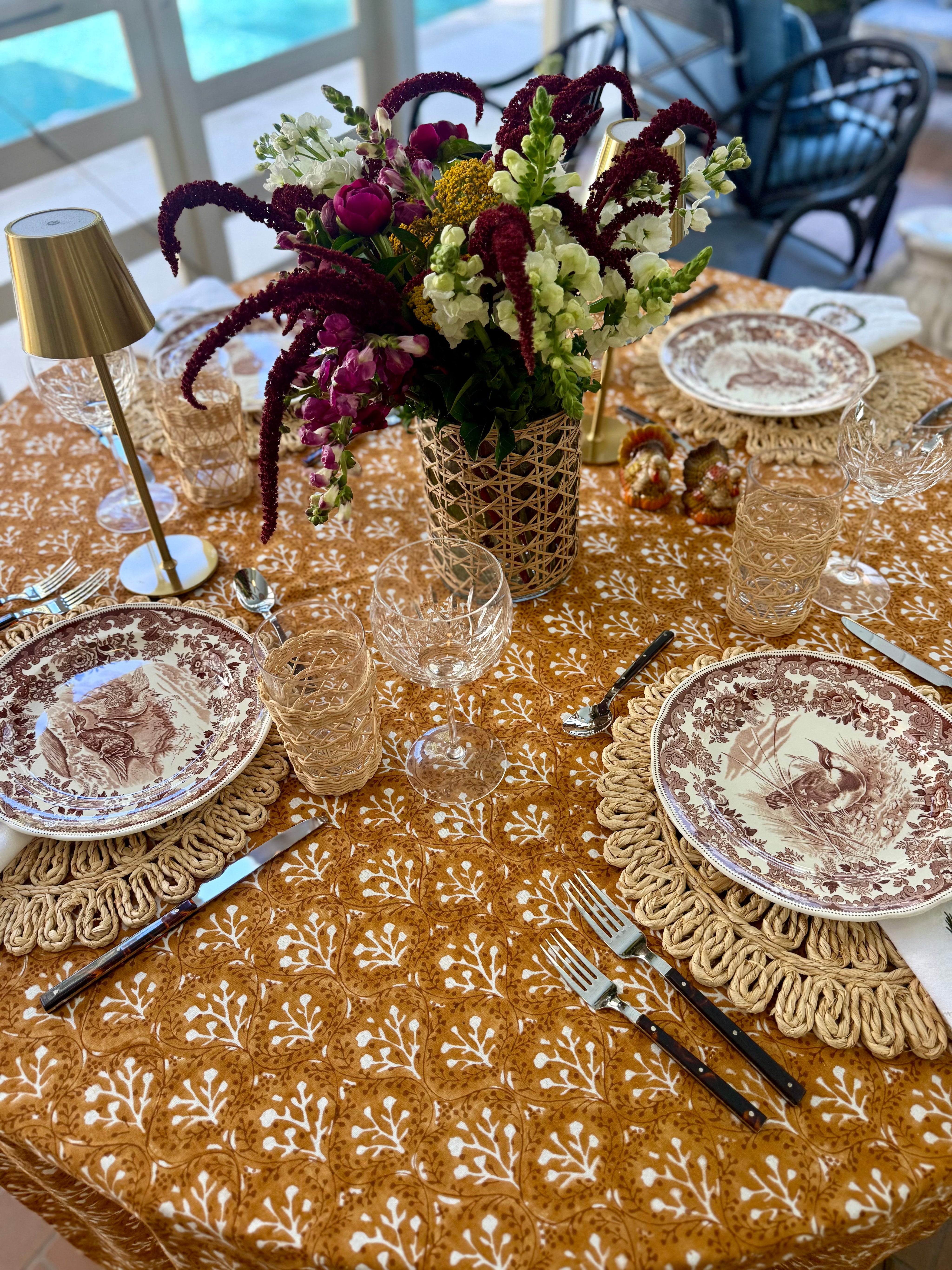 Laurel Tablecloth in Goldenrod-zoom-5