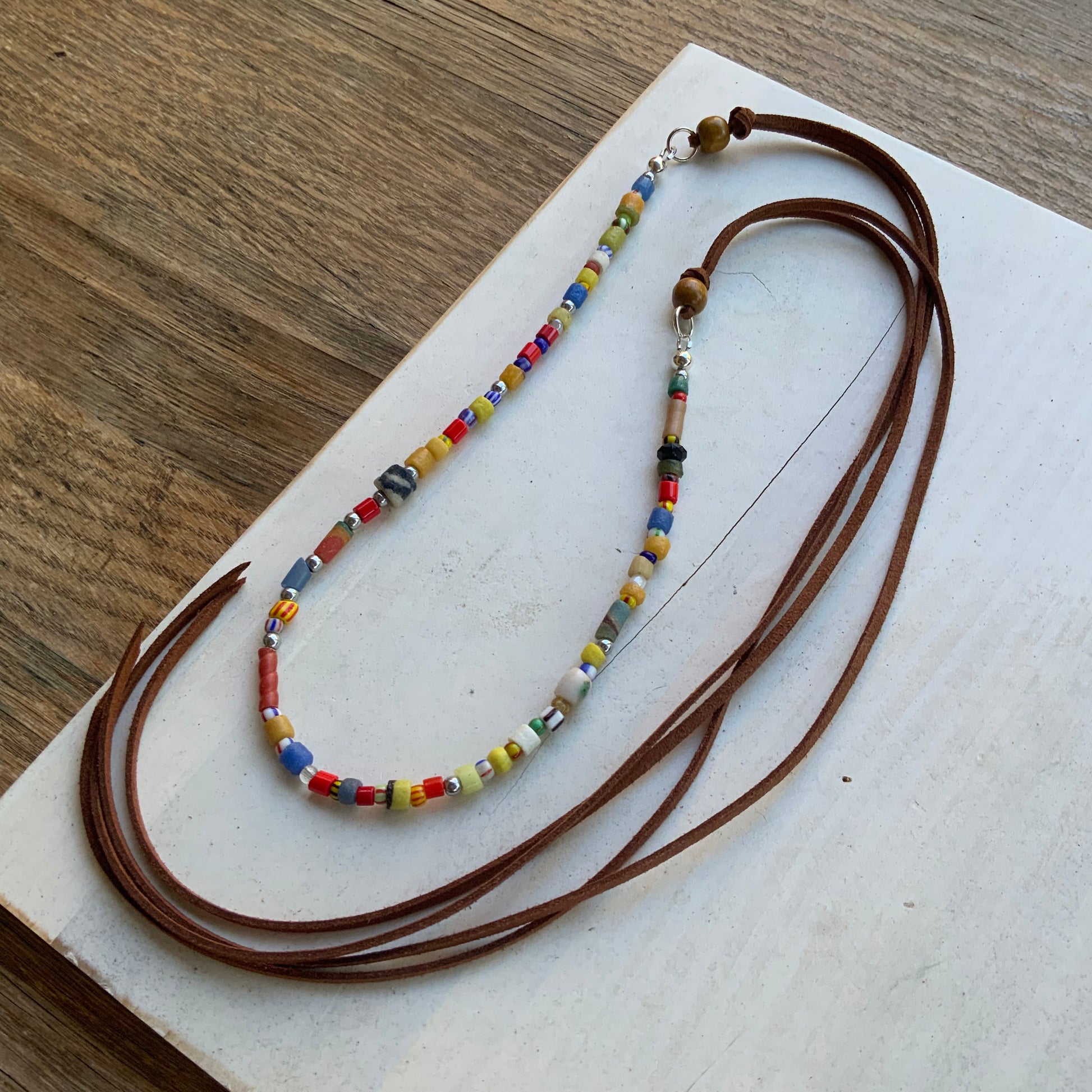 Rainbow Beaded Hatband-5