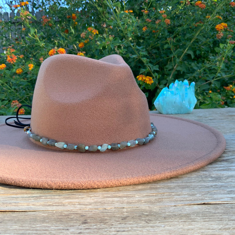Crystal Labradorite & Amazonite Hatband-zoom-