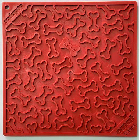 Bones eMat - Enrichment Lick Mat for Dogs and Cats | eMat Enrichment Toy for Anxiety Relief | SodaPup-zoom-3