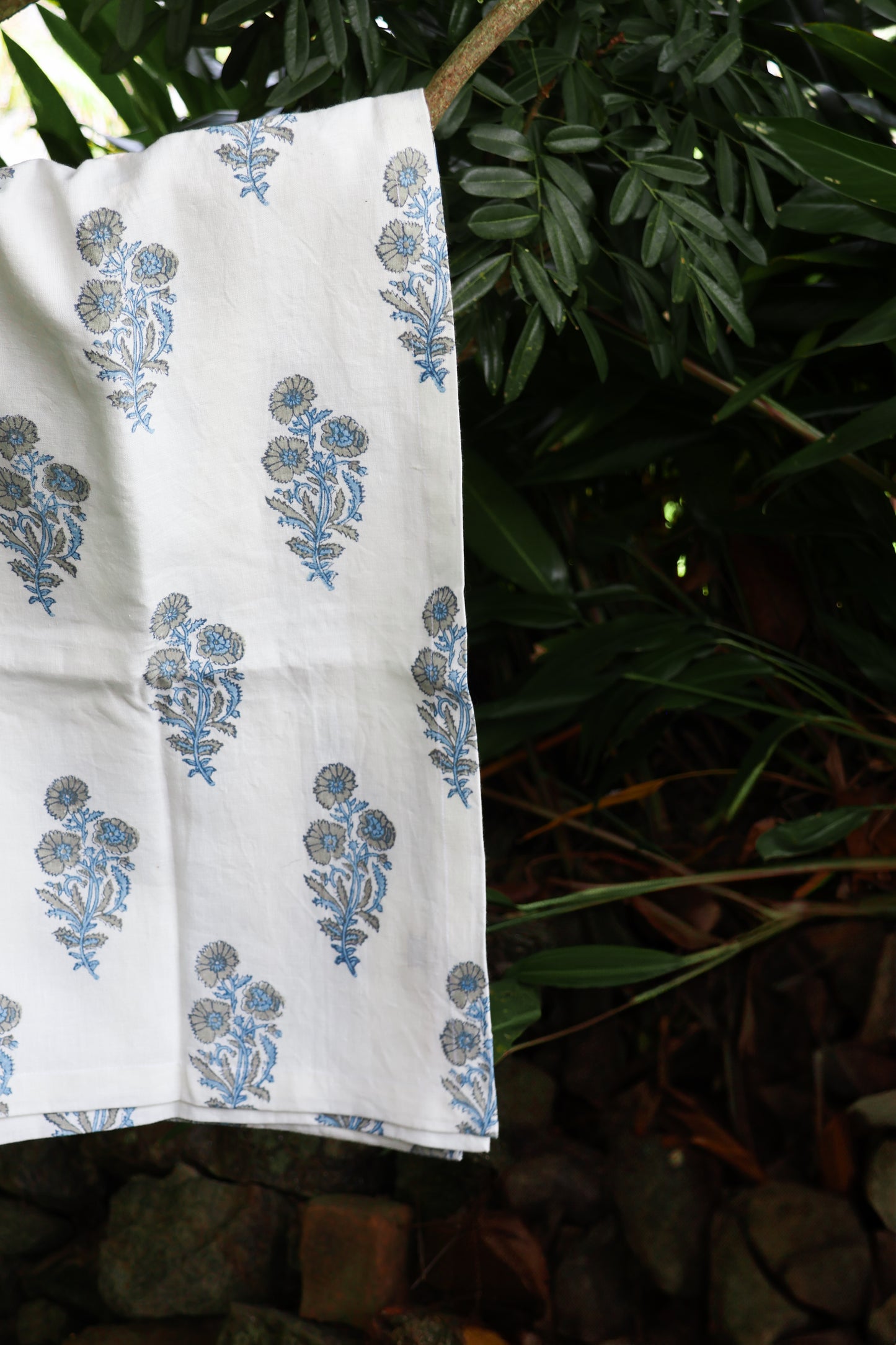 Firozi Linen Table Runner