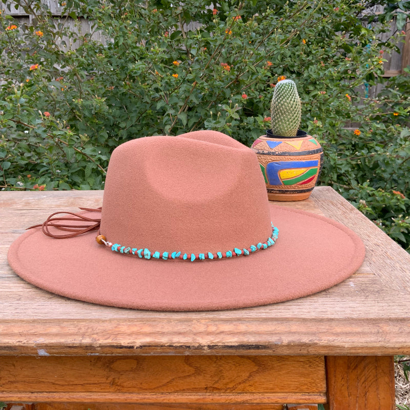 Turquoise bead Hat band-zoom-