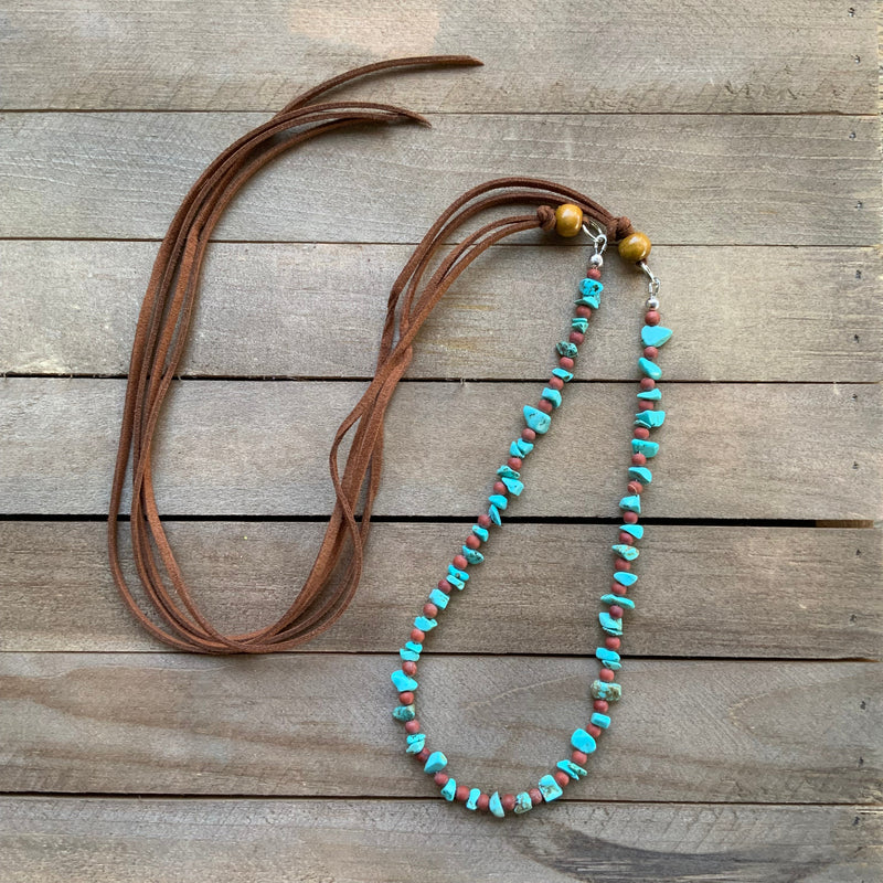 Turquoise bead Hat band-zoom-