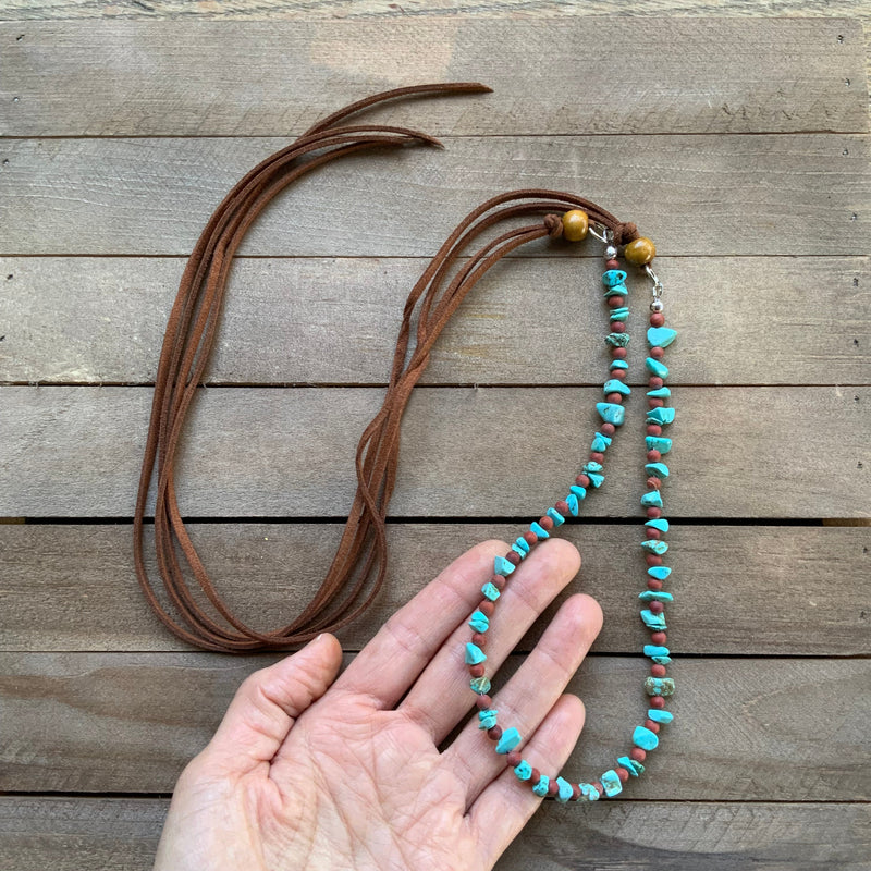 Turquoise bead Hat band-zoom-