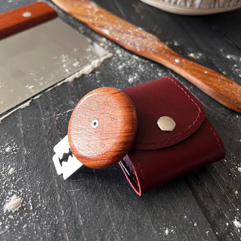 Bread Lame Scoring Tool | Beechwood Dough Scoring Knife-zoom-