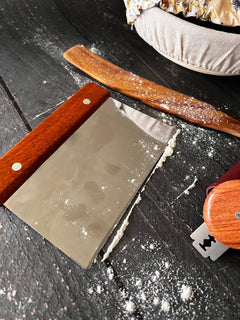 Wooden Bench Scraper | Bread Dough Scraper & Cutter - Aware House