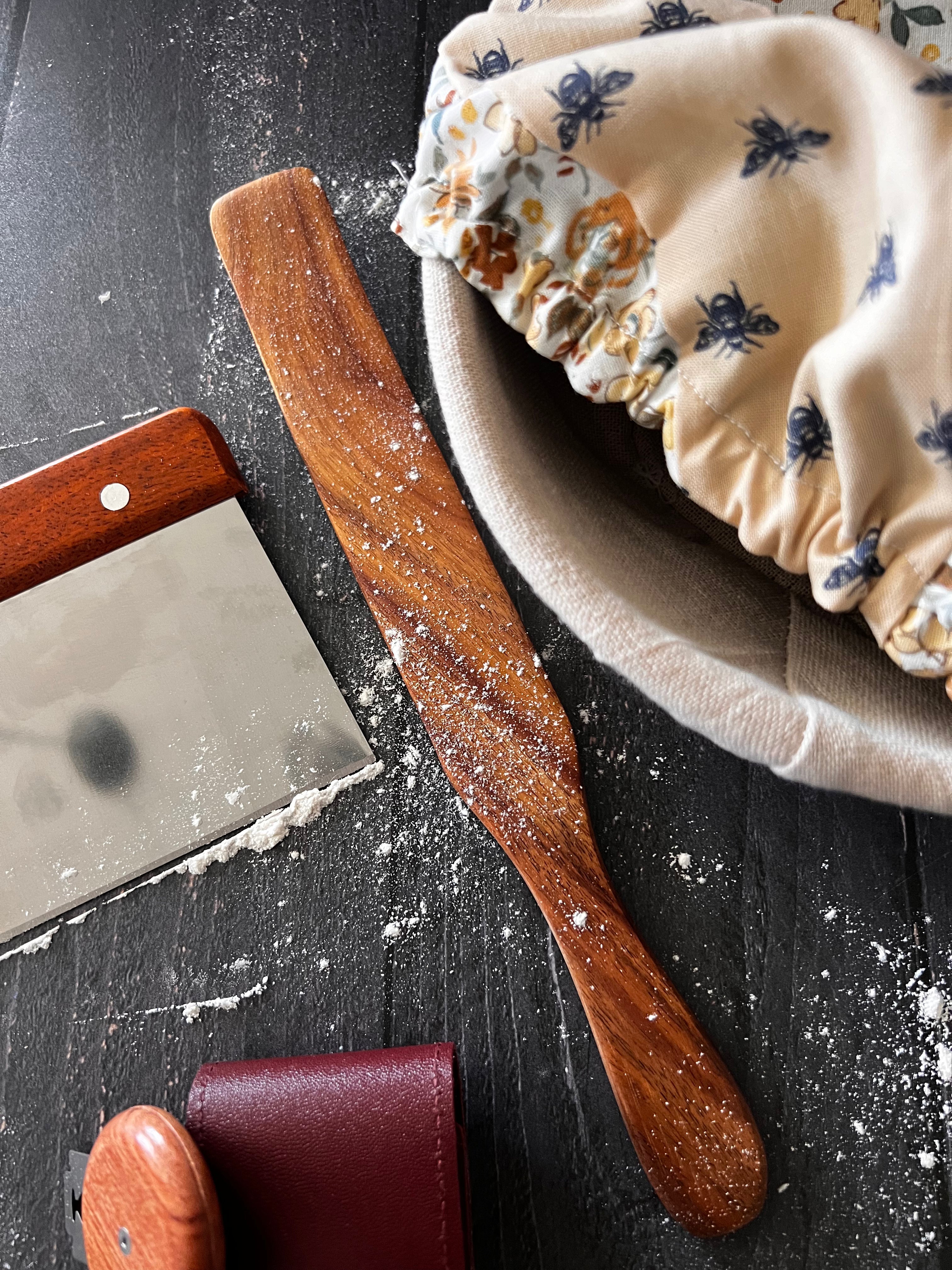 Wooden Spurtle | Teak Wood Kitchen Tool-zoom-6