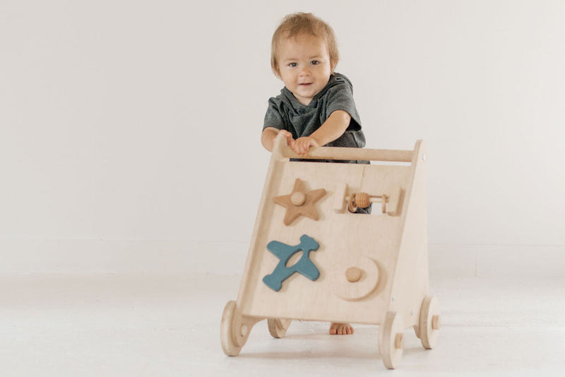Wooden Activity Walker | Baby Push Walker Toy-zoom-