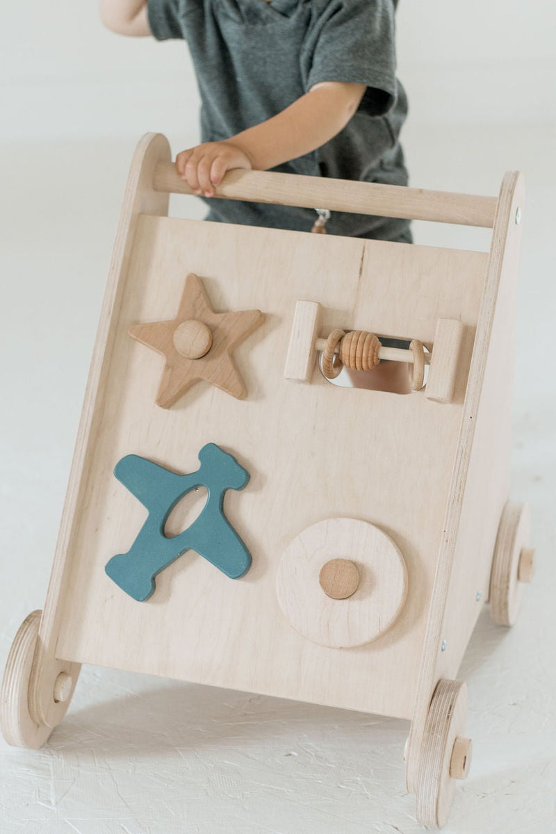 Wooden Activity Walker | Baby Push Walker Toy-zoom-