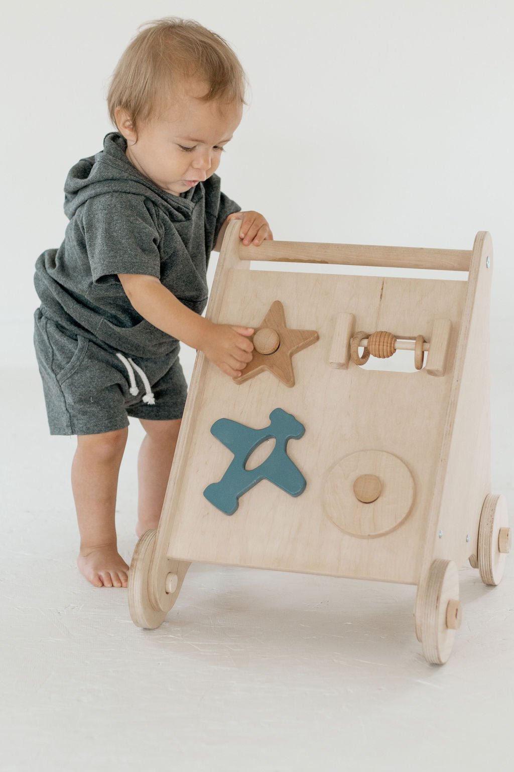 Wooden Activity Walker | Baby Push Walker Toy - Aware House