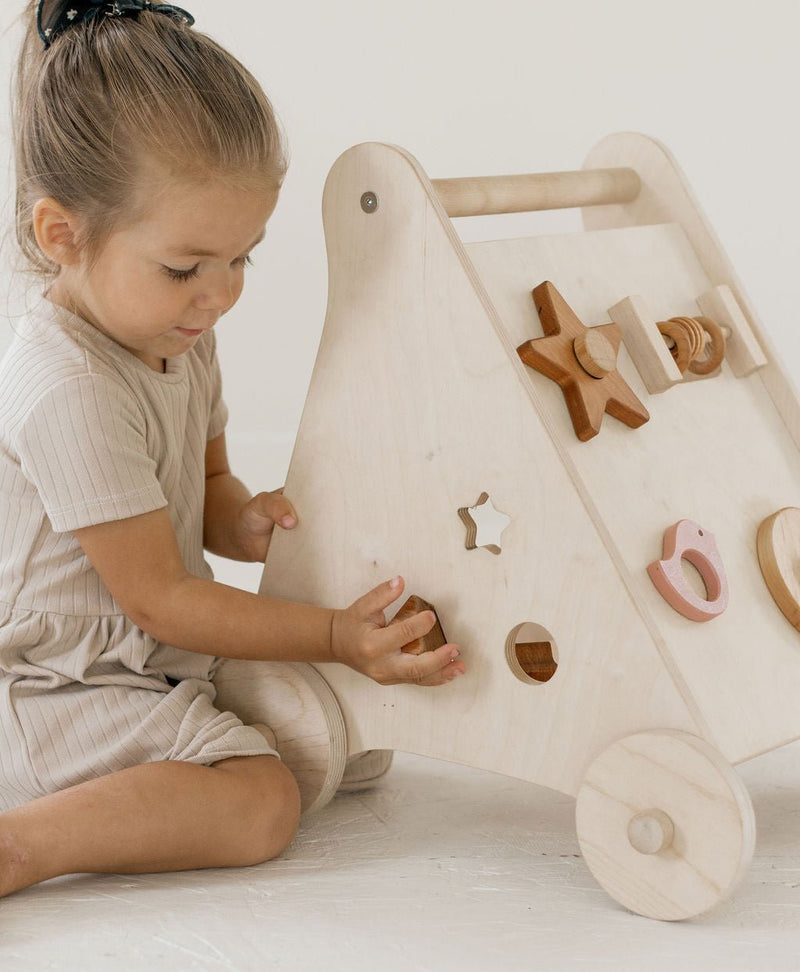 Wooden Activity Walker | Baby Push Walker Toy-zoom-