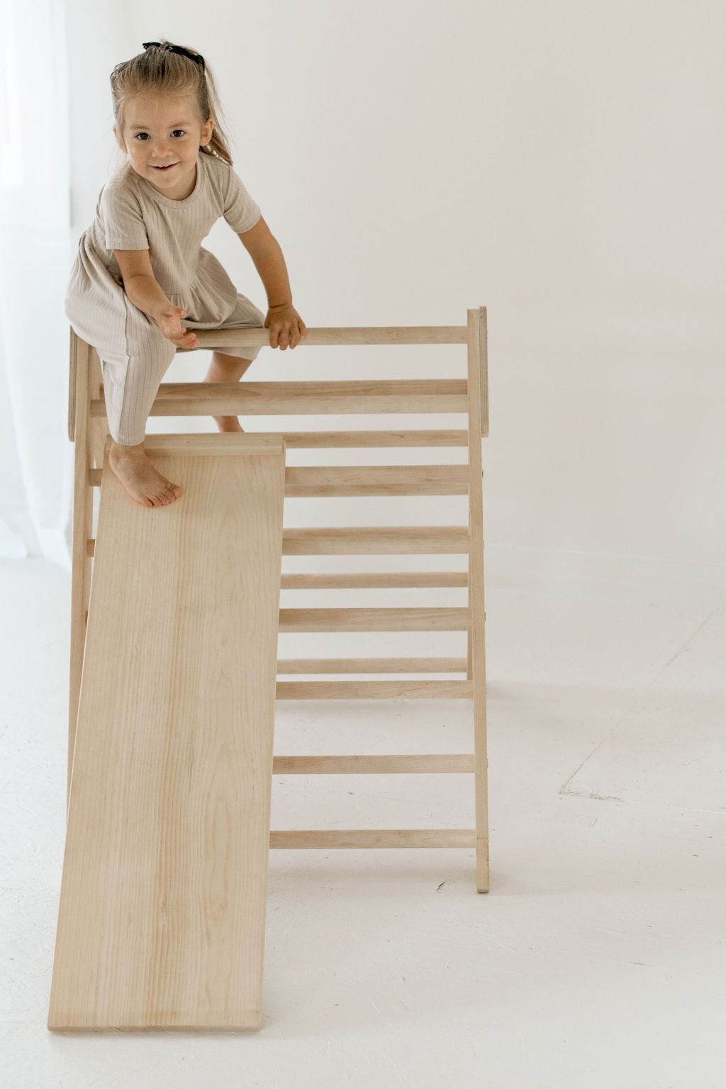 Large Wooden Climbing Triangle | Toddler Climbing Toy - Aware House
