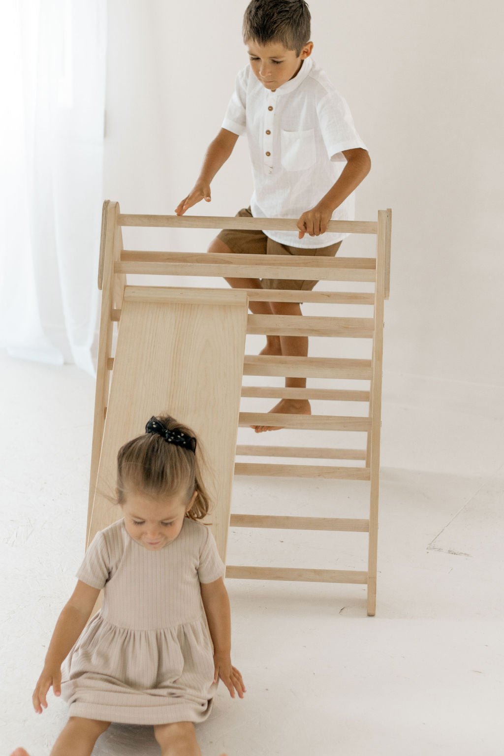 Large Wooden Climbing Triangle | Toddler Climbing Toy - Aware House