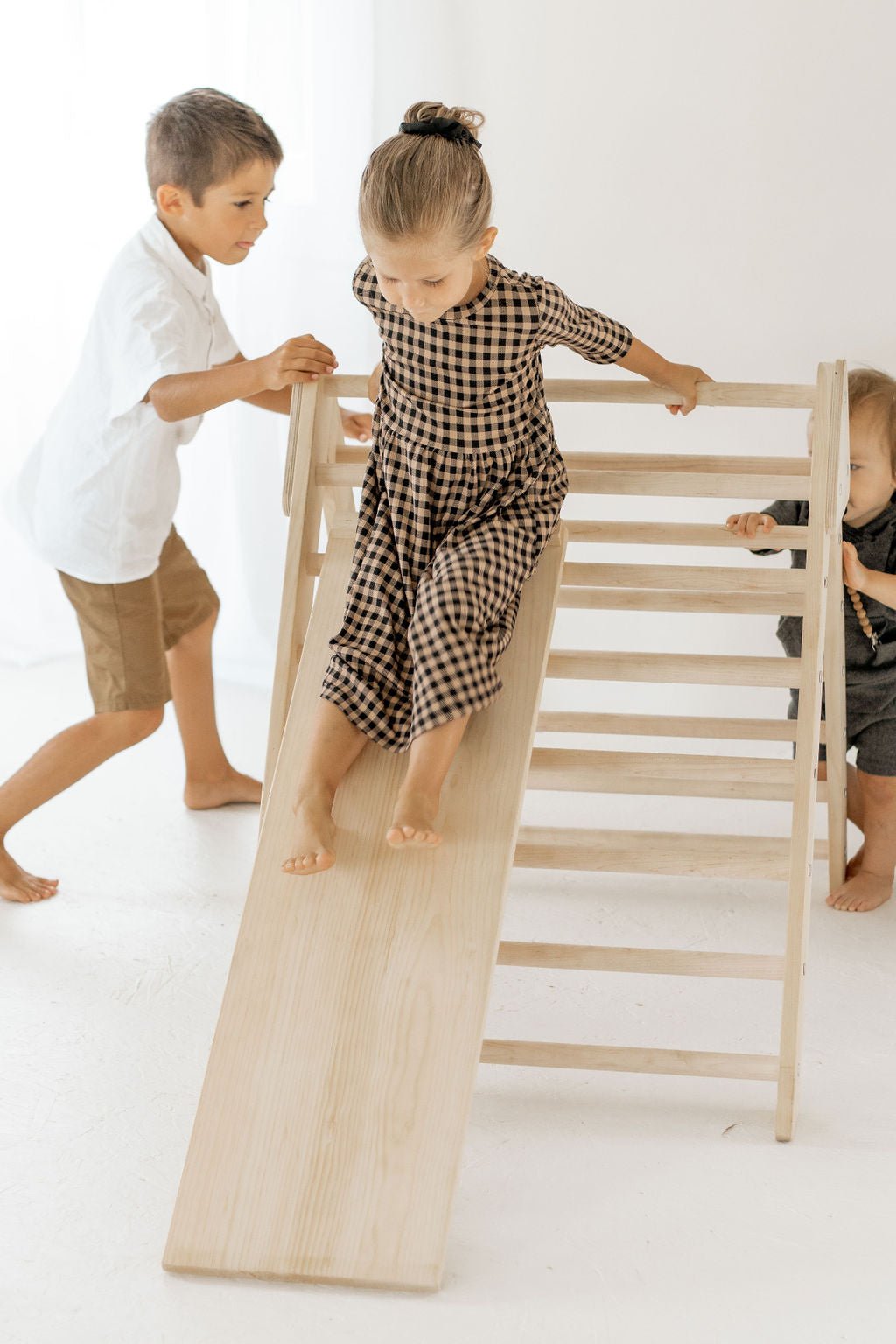 Large Wooden Climbing Triangle | Toddler Climbing Toy - Aware House
