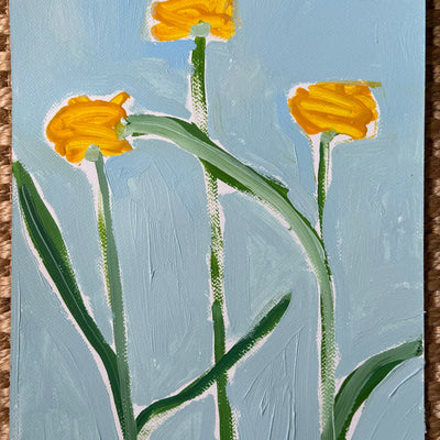 Daisies Acrylic Painting