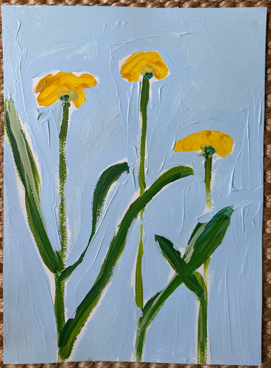 Petunias Acrylic Painting
