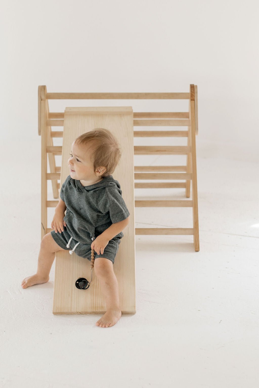 Small Wooden Climbing Triangle | Toddler Climbing Toy - Aware House
