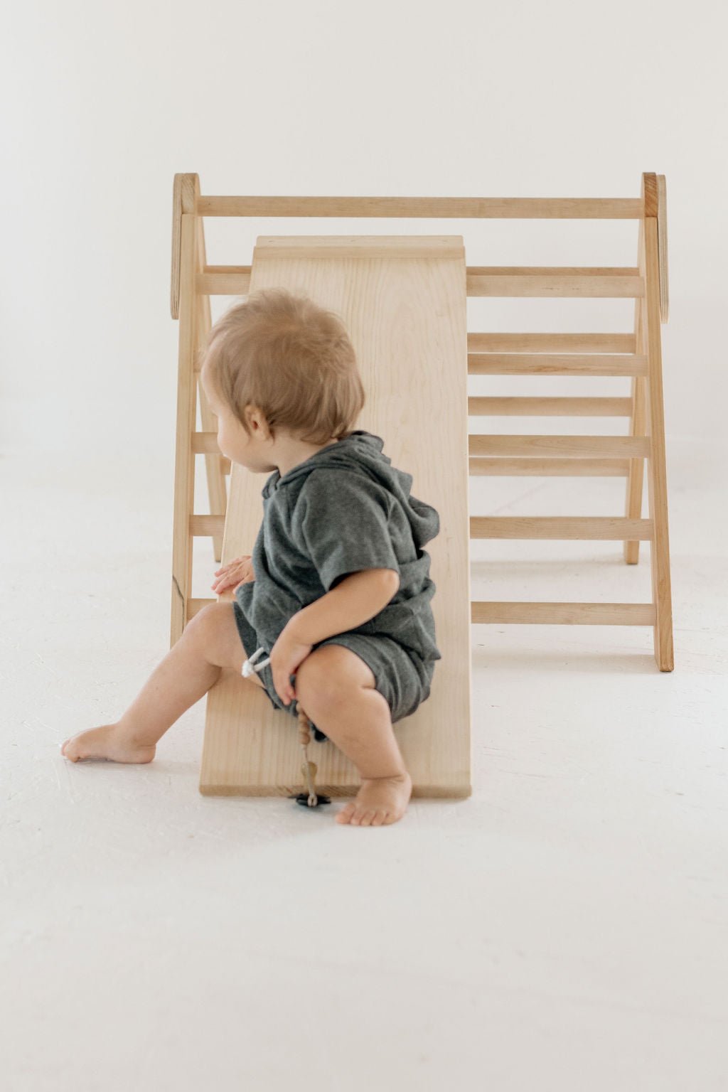 Small Wooden Climbing Triangle | Toddler Climbing Toy - Aware House