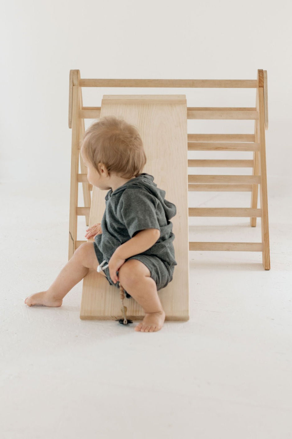 Small Wooden Climbing Triangle | Toddler Climbing Toy - Aware House
