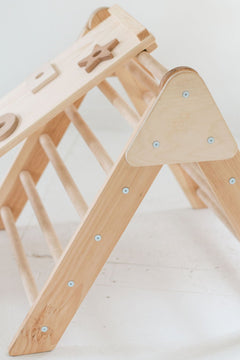 Small Wooden Climbing Triangle | Toddler Climbing Toy - Aware House