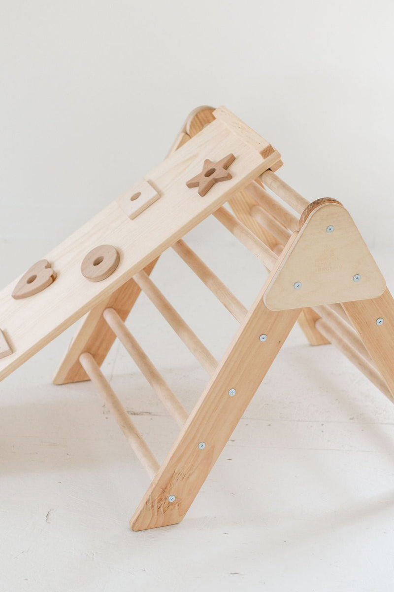 Small Wooden Climbing Triangle | Toddler Climbing Toy-zoom-