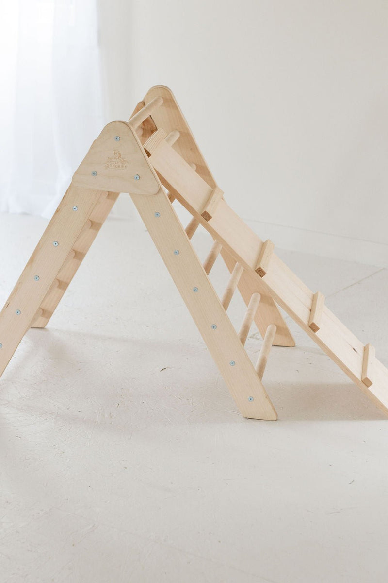 Large Wooden Climbing Triangle | Toddler Climbing Toy-zoom-