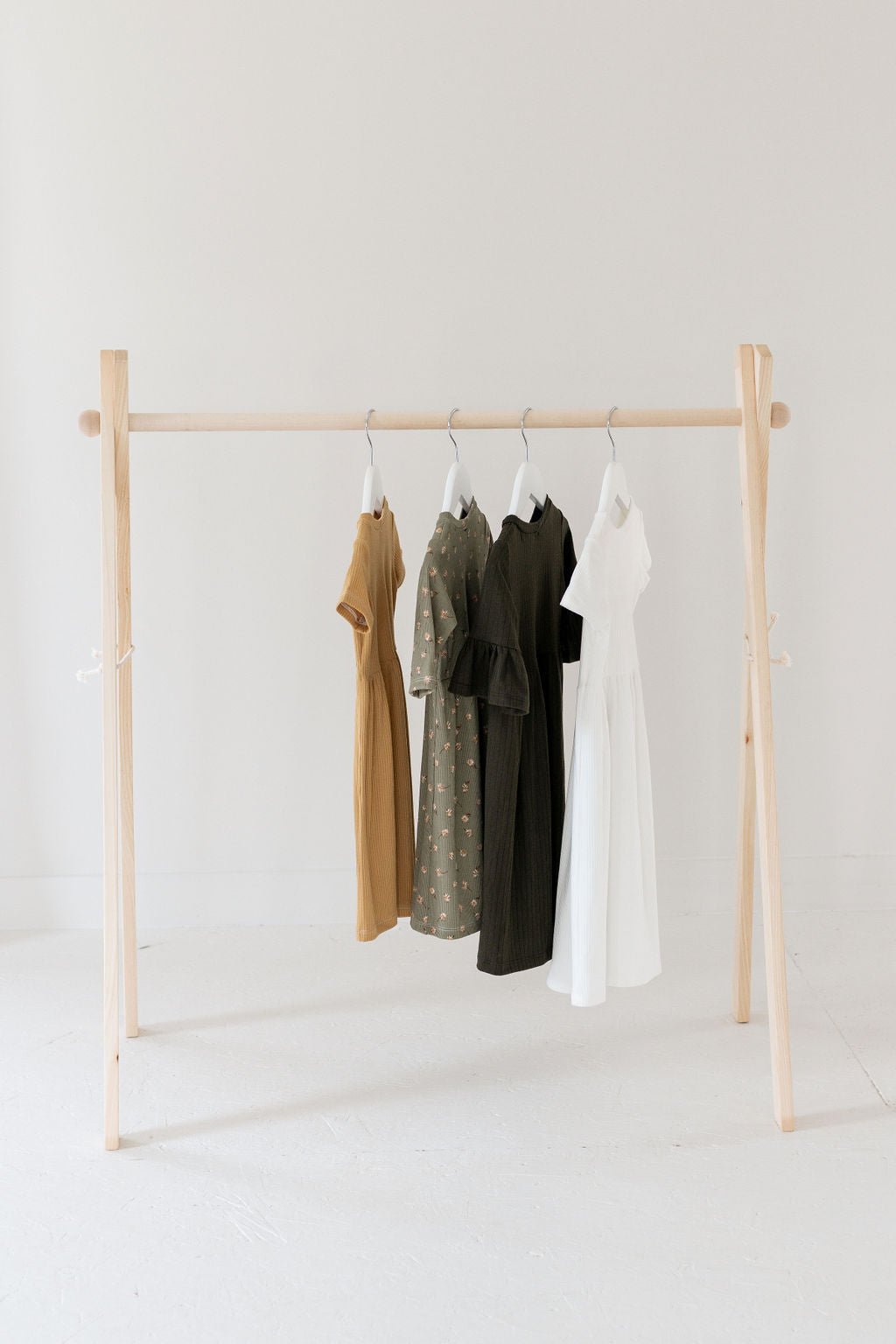 Wooden Toddler Clothing Rack | Montessori Dress Rack - Aware House