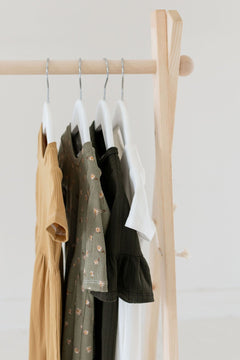 Wooden Toddler Clothing Rack | Montessori Dress Rack - Aware House