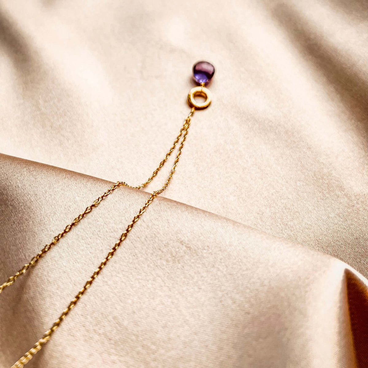Amethyst Mini Layering Necklace-zoom-2