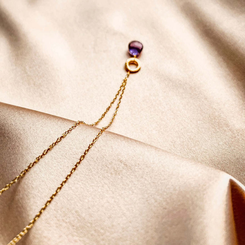 Amethyst Mini Layering Necklace-zoom-