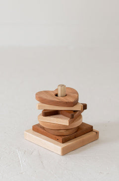 Wooden Shape Stacker | Montessori - Inspired Baby Toy - Aware House
