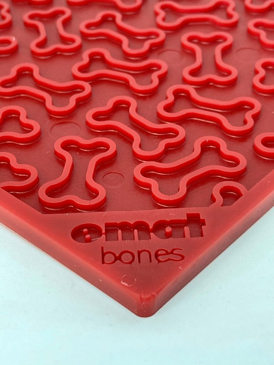 Bones eMat - Enrichment Lick Mat for Dogs and Cats | eMat Enrichment Toy for Anxiety Relief | SodaPup-8