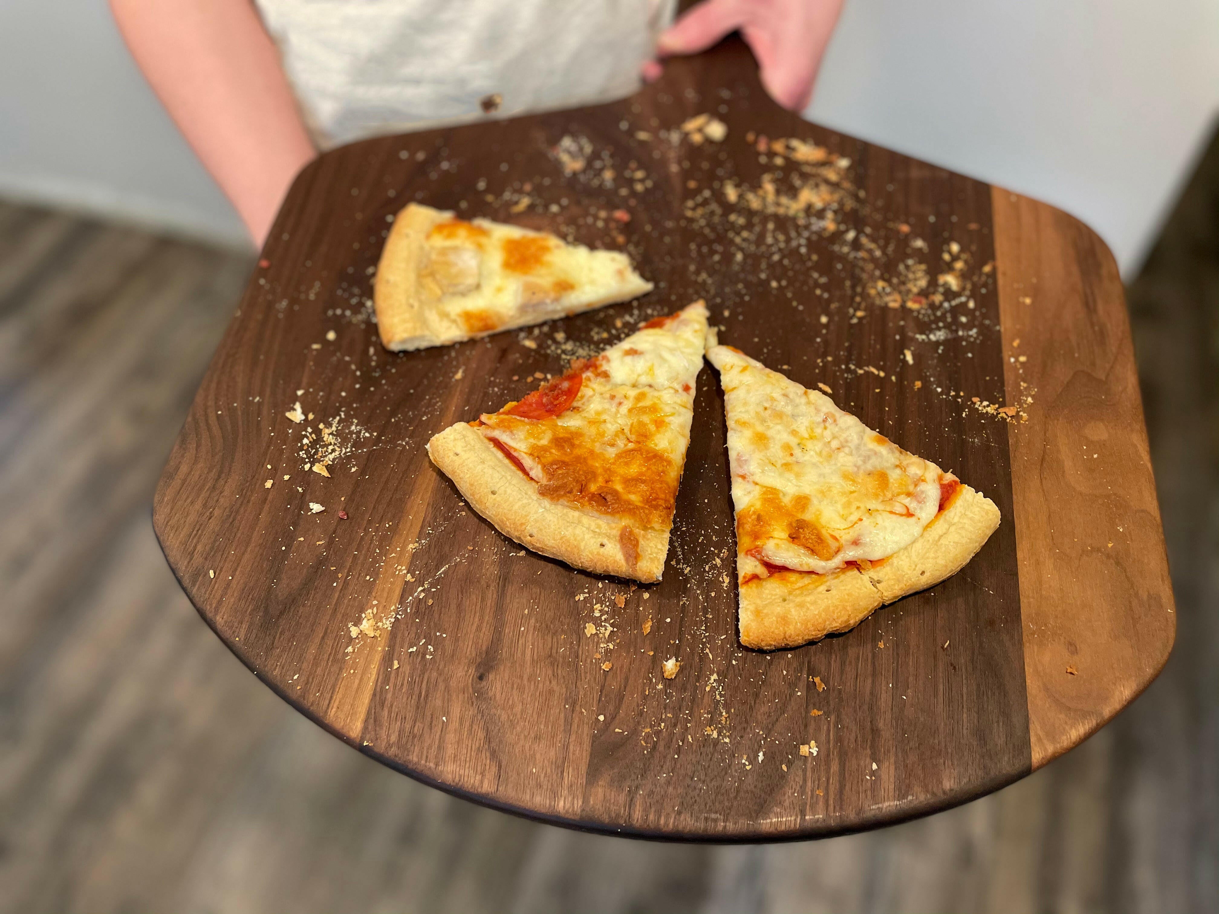 Walnut Pizza Peel | Wooden Pizza Paddle & Serving Board-zoom-3