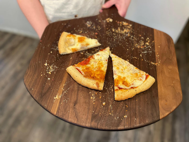 Walnut Pizza Peel | Wooden Pizza Paddle & Serving Board-zoom-