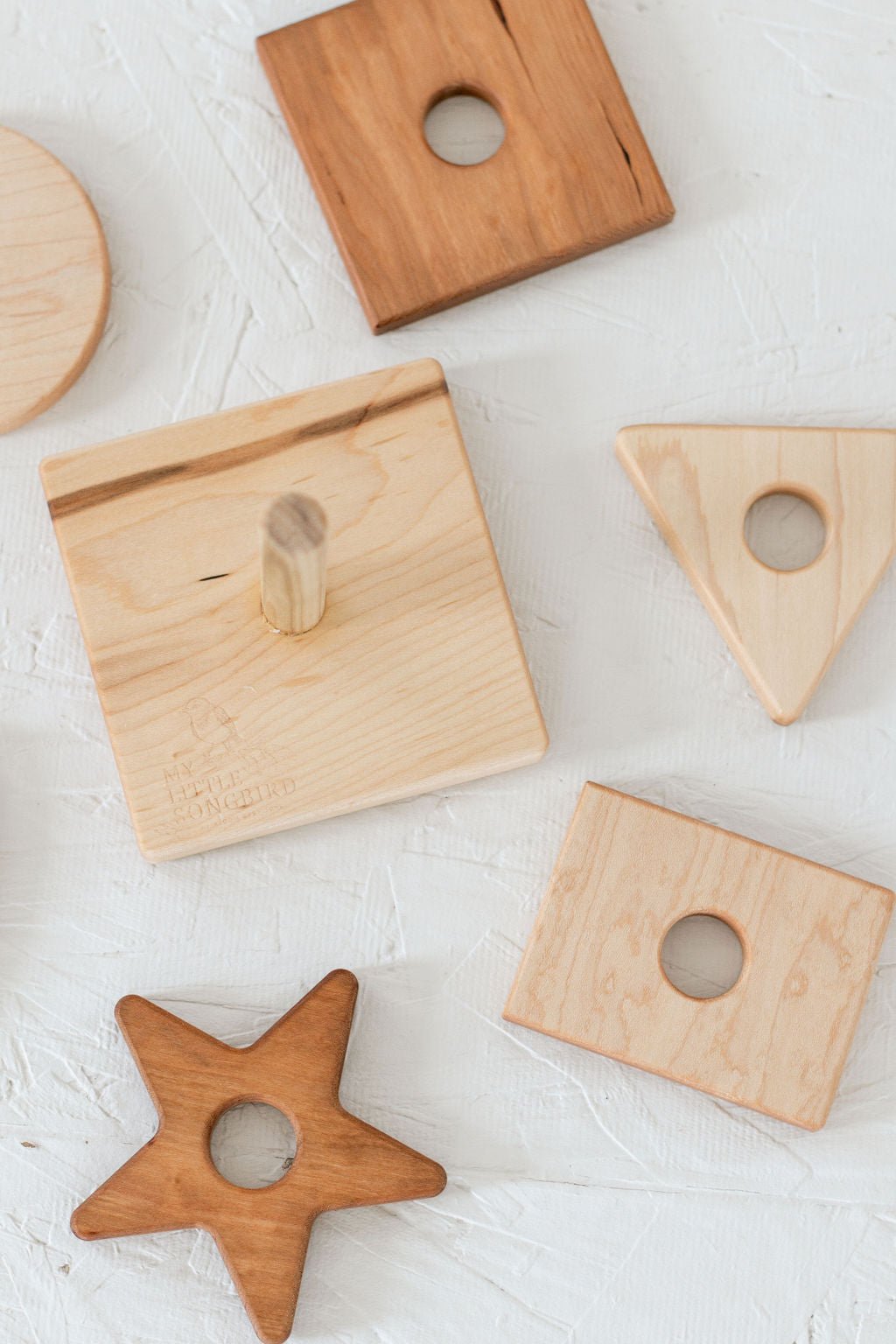 Wooden Shape Stacker | Montessori - Inspired Baby Toy - Aware House
