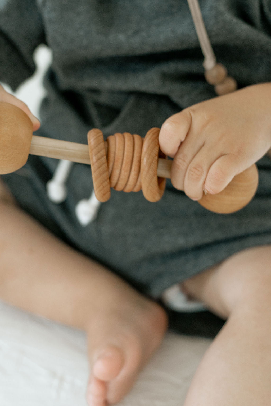 Wooden Baby Rattle | Maple Teething Toy - Aware House
