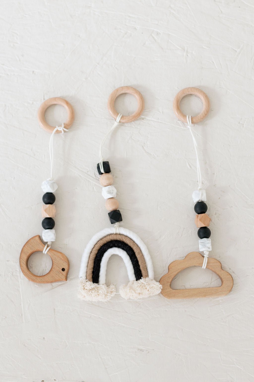 Rainbow Baby Play Gym (Monochrome) | Wooden Activity Gym - Aware House