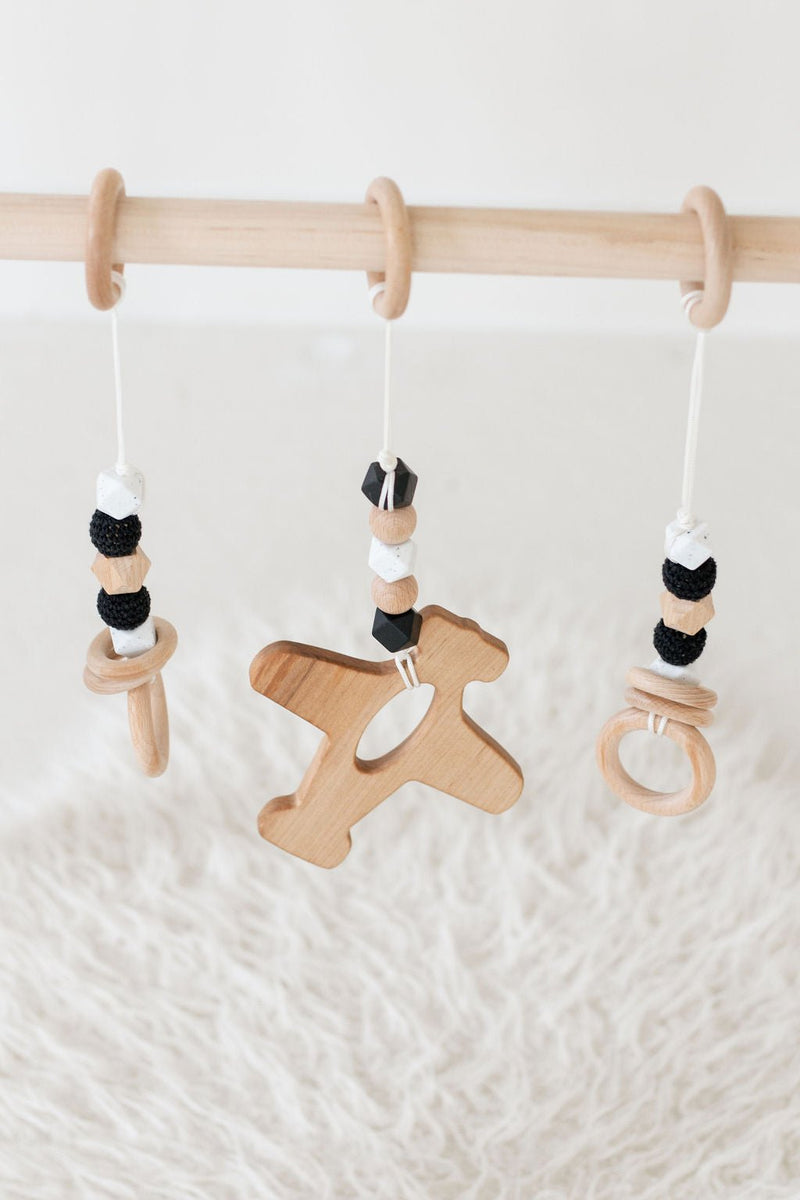 Airplane Baby Play Gym | Wooden Activity Gym-zoom-