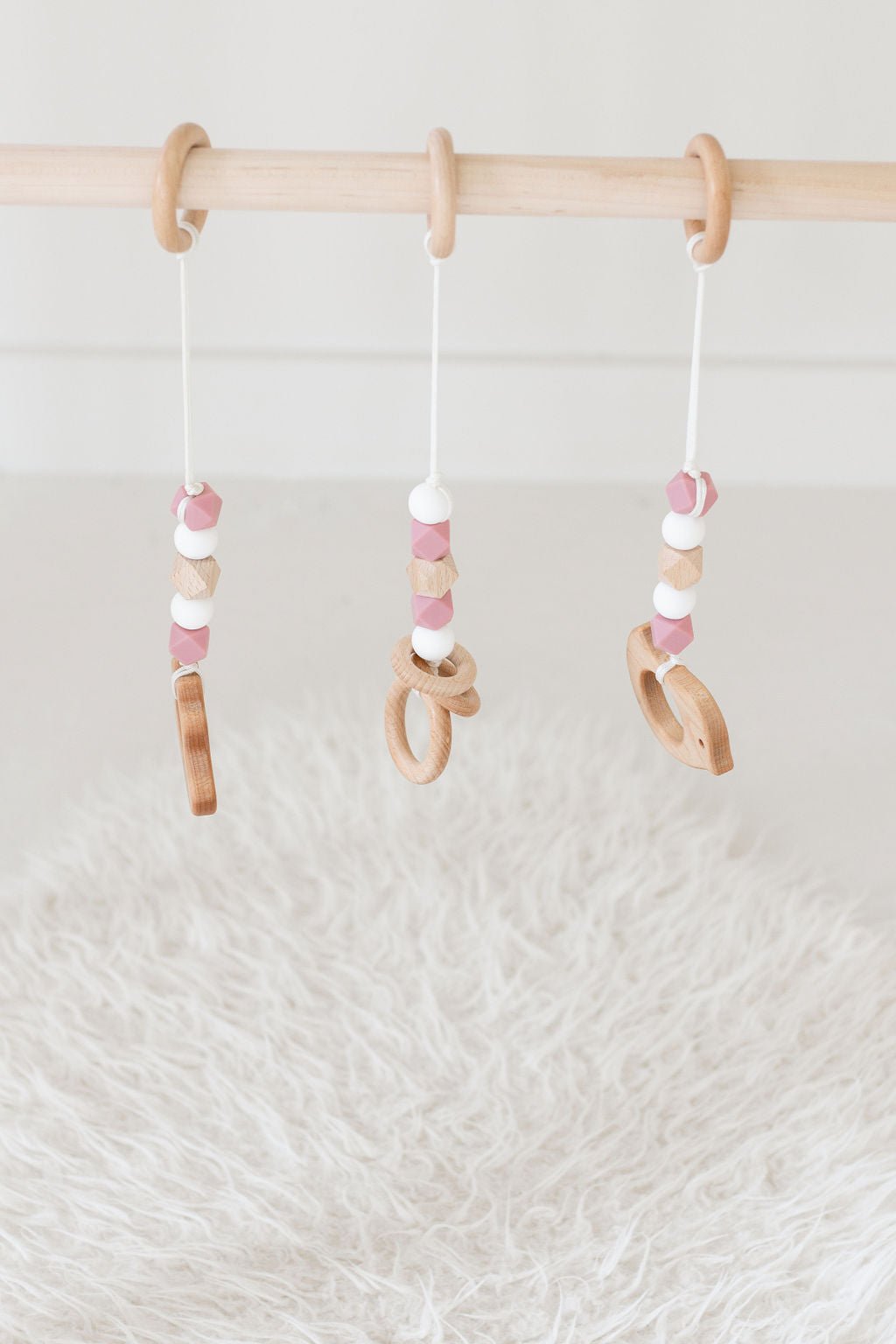 Classic Hanging Baby Gym Toys | Wooden Activity Toy Set - Aware House