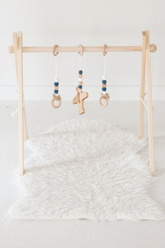 Airplane Baby Play Gym | Wooden Activity Gym - Aware House