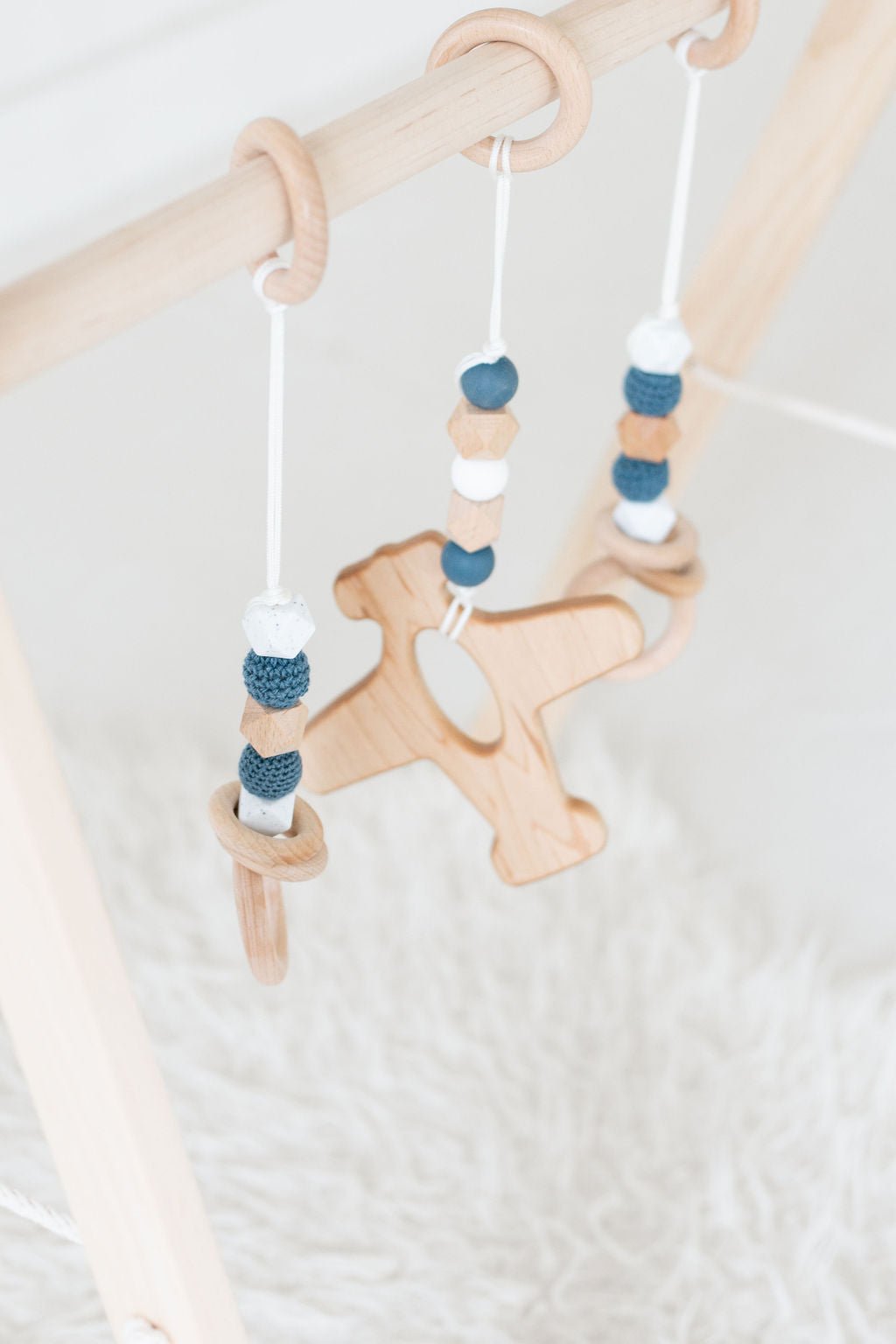 Airplane Baby Play Gym | Wooden Activity Gym - Aware House